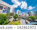 Scenery in front of the east exit of JR Kawaguchi Station, Saitama Prefecture, Kawaguchi City 142862972