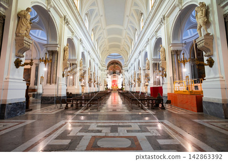 Palermo Cathedral or Duomo interior view, Sicily Palermo Cathedral or Duomo interior view, Sicily 142863392