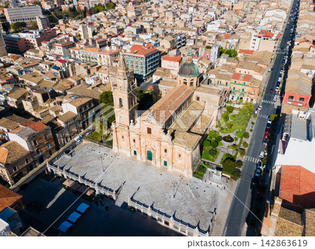 Cattedrale di San Giovanni Battista aerial view Cattedrale di San Giovanni Battista aerial view 142863619