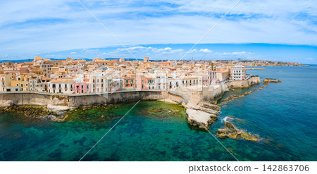 Belvedere della Turba viewpoint aerial view, Syracuse Belvedere della Turba viewpoint aerial view, Syracuse 142863706