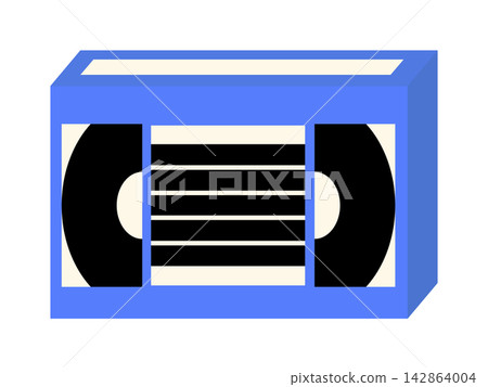 VHS cassette flat style VHS cassette flat style 142864004