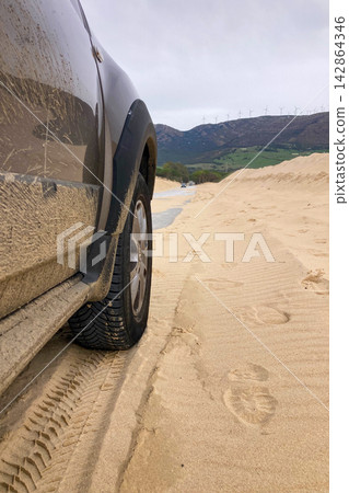 Valdevaqueros Dune is a stunning natural sand dune located in Tarifa, along the Strait of Gibraltar, Spain Valdevaqueros Dune is a stunning natural sand dune located in Tarifa, along the Strait of Gibraltar, Spain 142864346