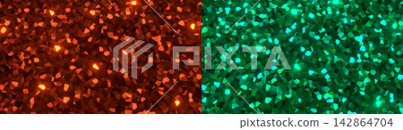 A set of sparkling red and green backgrounds featuring a glittering mosaic pattern in Christmas colors. A set of sparkling red and green backgrounds featuring a glittering mosaic pattern in Christmas colors. 142864704