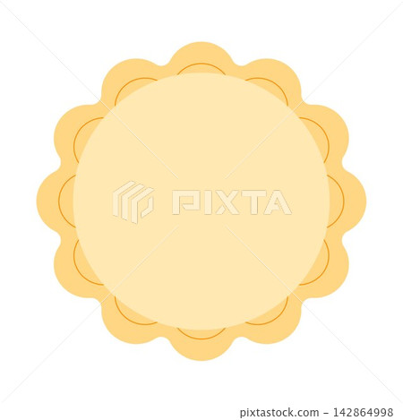 Yellow Sun Shaped Decorative Frame and Label Vector for Summer Design 142864998