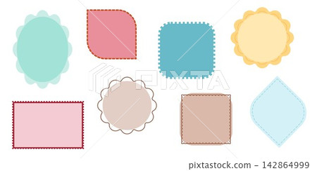 Pastel Decorative Frame and Label Set Vector for Scrapbooking Pastel Decorative Frame and Label Set Vector for Scrapbooking 142864999