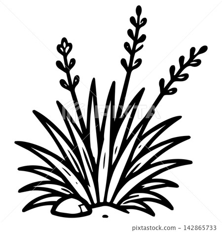 Cute wild grass outline illustration for kids coloring book page showing peaceful nature habitat with cheerful animal environment vibe isolated on white background Cute wild grass outline illustration for kids coloring book page showing peaceful nature habitat with cheerful animal environment vibe isolated on white background 142865733