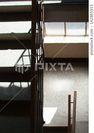 Interior staircase with sunlight Interior staircase with sunlight 142865915