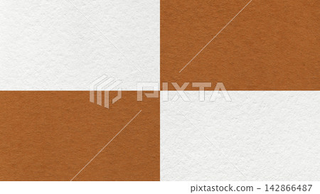 White and copper checkered paper texture background with four sections and copy space. Geometric template with blocks White and copper checkered paper texture background with four sections and copy space. Geometric template with blocks 142866487