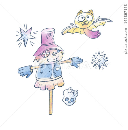 Halloween ghost bird skull pumpkin moon sticker pack. Isolated clip art collection illustration reflecting kawaii anime aesthetic and creepy cute trends. Cute pastel gradient elements popular in pop c Halloween ghost bird skull pumpkin moon sticker pack. Isolated clip art collection illustration reflecting kawaii anime aesthetic and creepy cute trends. Cute pastel gradient elements popular in pop c 142867158