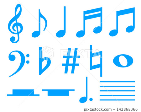 音符圖示插圖素材集 5 音符圖示插圖素材集 5 142868366