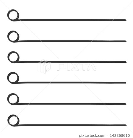 Handwritten-style circular list box with entry field (black) Handwritten-style circular list box with entry field (black) 142868610