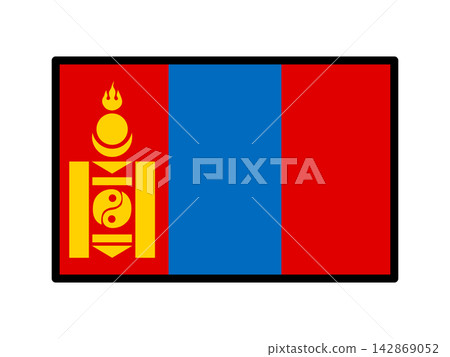 Mongolian flag illustration material Mongolian flag illustration material 142869052