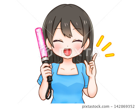 插圖:一名女子在現場音樂會上手持螢光棒,以提高人們的意識(3) 插圖:一名女子在現場音樂會上手持螢光棒,以提高人們的意識(3) 142869352