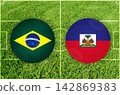 Brazil vs Haiti football match 142869383