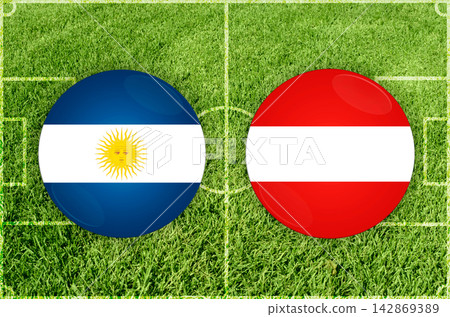 Argentina vs Austria football match Argentina vs Austria football match 142869389