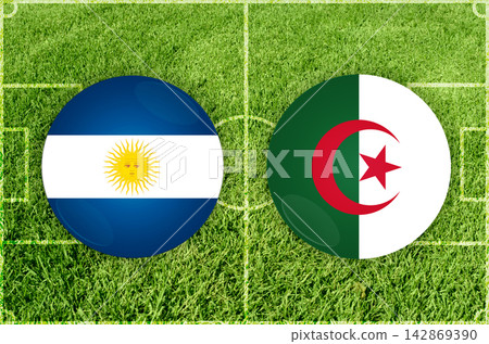 Argentina vs Algeria football match Argentina vs Algeria football match 142869390