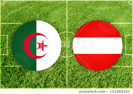 Algeria vs Austria football match Algeria vs Austria football match 142869391