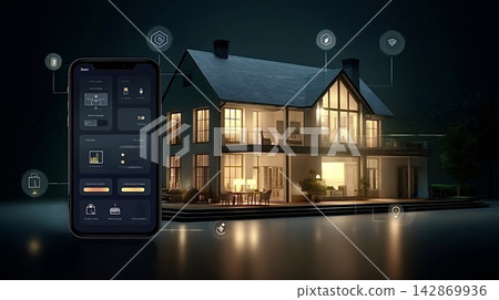 Smart home control managing modern house automation technology Smart home control managing modern house automation technology 142869936