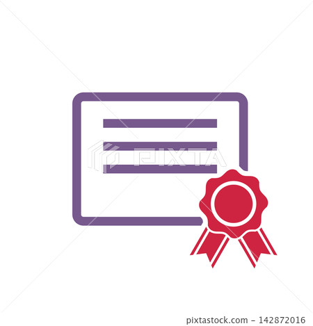 Diploma, Graduate Certificate Icon Vector Template 142872016