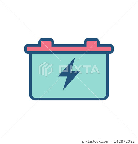 Car Battery Icon Vector Template Illustration Design Car Battery Icon Vector Template Illustration Design 142872082