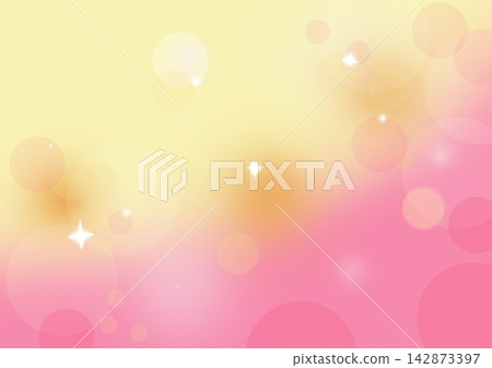 Pink and yellow gradient background with glowing bokeh circles Pink and yellow gradient background with glowing bokeh circles 142873397