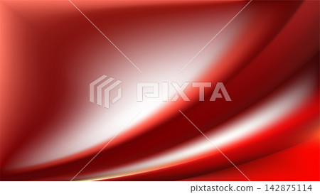 Luxury red silk background. Golden glitter wave accents. Luxury red silk background. Golden glitter wave accents. 142875114