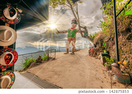 Landscape featuring a tourist attraction monument in Altamira Oriole, Guatemala. Charles Chapin tourist monument in Altamira Oriole, Guatemala Landscape featuring a tourist attraction monument in Altamira Oriole, Guatemala. Charles Chapin tourist monument in Altamira Oriole, Guatemala 142875853