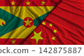 Bilateral relations between Grenada and China. Flag of Grenada and China 142875887