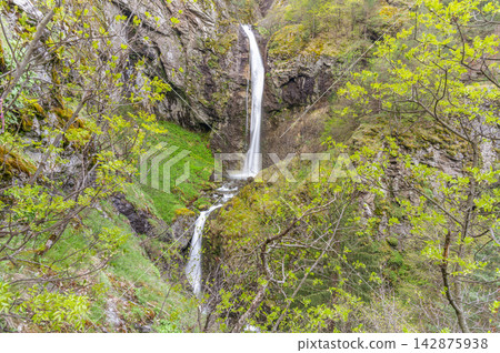A beautiful waterfall in Bulgaria Goritsa in the spring. A beautiful waterfall in Bulgaria Goritsa in the spring. 142875938