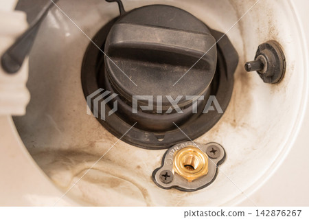 Close-up of the LPG tank. Close-up of the LPG tank. 142876267