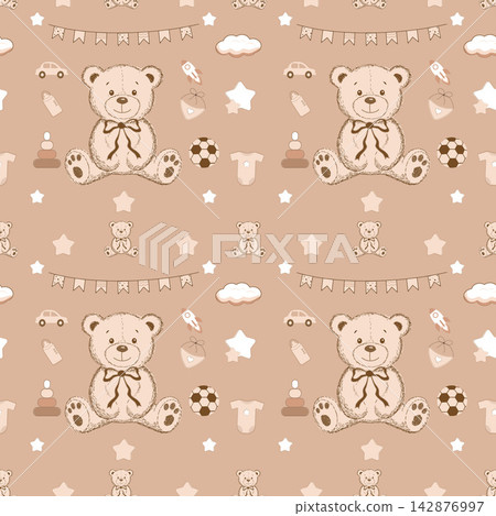 Cute and Whimsical Baby Nursery Patterns Featuring Adorable Bears and Playful Elements Cute and Whimsical Baby Nursery Patterns Featuring Adorable Bears and Playful Elements 142876997