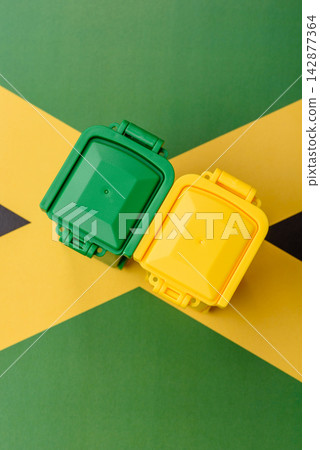 Bins for trash or garbage, a conceptual background for selective and recycling waste disposal Bins for trash or garbage, a conceptual background for selective and recycling waste disposal 142877364