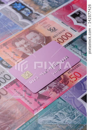 A credit card for contactless cashless payments via a terminal or online. A credit card A credit card for contactless cashless payments via a terminal or online. A credit card 142877426