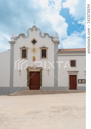 Facade of St Francis Church in Loule Algarve Portugal Facade of St Francis Church in Loule Algarve Portugal 142878834