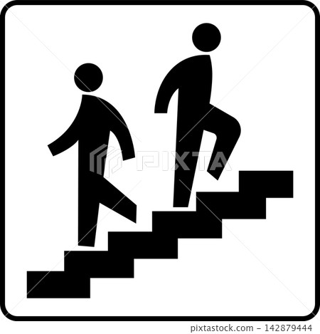 Pictogram of stairs Pictogram of stairs 142879444