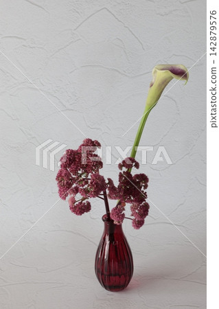 Purple flower arrangement 142879576