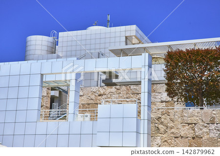 Modern Architecture Facade And Tree At The Getty Center Los Angeles California Modern Architecture Facade And Tree At The Getty Center Los Angeles California 142879962