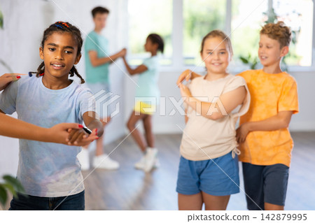 Light-skinned unrecognizable female teacher became couple with African boy and trains dance 142879995