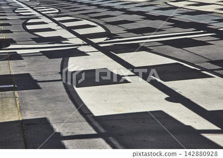 Shadow Patterns on Pavement at Springs Preserve in Las Vegas Nevada Shadow Patterns on Pavement at Springs Preserve in Las Vegas Nevada 142880928