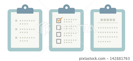 A simple blue binder and documents A simple blue binder and documents 142881763