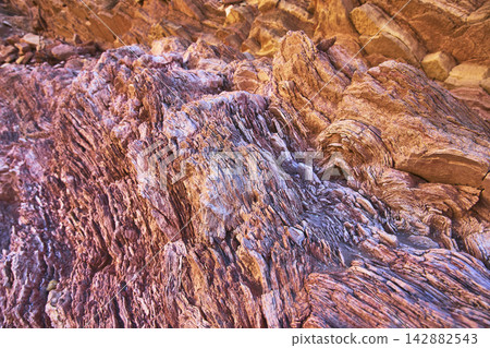Layered Red Rock Texture in Slot Canyon Anniversary Narrows Desert Close Up Layered Red Rock Texture in Slot Canyon Anniversary Narrows Desert Close Up 142882543