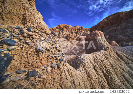 Cathedral Gorge State Park Rugged Slot Canyons and Desert Landscape Nevada Cathedral Gorge State Park Rugged Slot Canyons and Desert Landscape Nevada 142883061