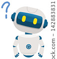 An illustration depicting a confused AI robot. 142883831