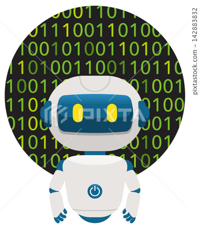 AI 代理:一個 AI 機器人及其相關組件的圖像插圖。 AI 代理:一個 AI 機器人及其相關組件的圖像插圖。 142883832