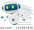 AI Agent: An image illustration of a speedy AI robot. 142883836