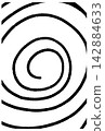 Hand-drawn swirl pattern simple design material 142884633