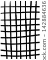 Hand-drawn checkered pattern material 142884636