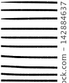 Hand-drawn horizontal stripe pattern material 142884637