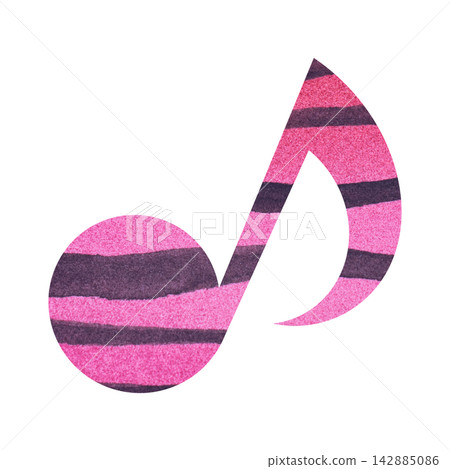 Beautiful watercolor illustration of an eighth note image Beautiful watercolor illustration of an eighth note image 142885086