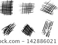 Hand-drawn cross-hatch grid texture material 142886021